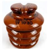 Vtg Lapp 1930 Ceramic High Voltage Insulator #1