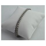 925 Sterling Silver & Diamond Tennis Bracelet