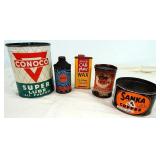 Vtg Conoco, Phillips 66, Permatex Cans & more