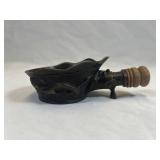 Antique Chinese Brass Dragon Silk Iron