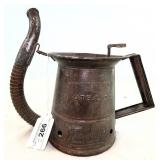Vintage Brookins 1 qt Metal Oil Can Dispenser