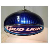 Vtg Blue Bud Light Hanging Billiard Table Light