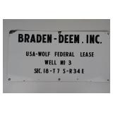 Porcelain Braden-Deem USA-Wolf Federal SIgn