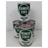 Lot Vtg Quaker State HD Oil 1 Qt Cans UNOPENED #2