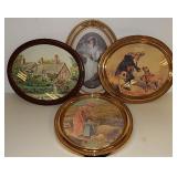 Lot Vtg Oval Framed Victorian Style Art Prints