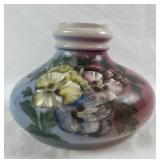 Antique Hand Painted Milk Glass Oil Lamp Shade