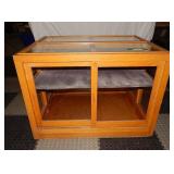 Unique Antique Oak & Glass Display Case