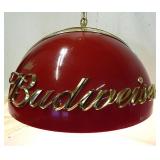 Vintage Budweiser Hanging Billiard Table Light Red