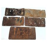 Vtg Idaho Farm Truck License Plates 1930s, 40s ,50