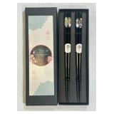 Isso Japanese Ironwood & Abalone Chopsticks NIB