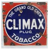 Antique Climax Plug Tobacoo Porcelain Sign