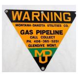 Vintage Montana-Dakota Utilities Aluminum Sign