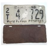 Vintage Idaho Famous Potatoes Plates-1928, 1948