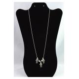 Sterling Silver & CZ Birthstone Kid Necklace