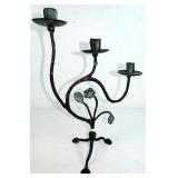 Vtg Hand Forged Copper Bronze Candelabra
