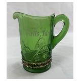 EAPG Pressed Glass Idaho Falls Souvenir Creamer
