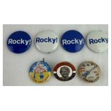 Vintage Political Campaign Pinback Buttons