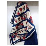 Americana Hand Made Patchwork Wall Hang Quilt