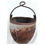 Antique Hand Made Metal Ore Bucket
