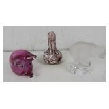 Vtg Lot Murano Pig a Goebel Crystal Bear & More