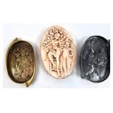 (3) Vintage Risque' Naughty Men Ashtrays