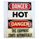 Vintage Plastic Danger Signs (2)