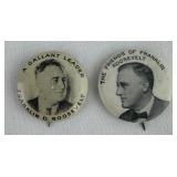 1932 & 1936 Roosevelt Campaign Pinback Buttons