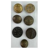 Vintage US & Canadian Military Uniform Buttons