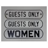 Vtg Hotel-Historic Building Enameled Metal Signs