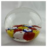 Vintage Millefiori Italian Art Glass Paperweight