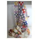 (2) Unfinished Hand Stitched Quilt Tops