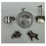 Vintage Sterling Silver Charms 13.08g