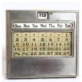 1920s Jemco JE Mergott Perpetual Desk Top Calendar