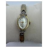 Lady Bulova 14K Gold & Diamonds 23J