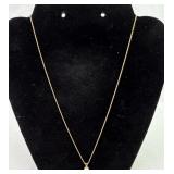 14K Gold Delicate Necklace With A Pearl