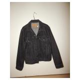 Vintage Levis Black Denim Jacket Truckers Sz 42R