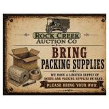 BRING YOUR OWN PACKING SUPPLIES