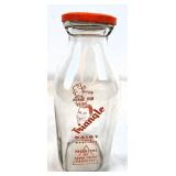 Vintage Tate Brothers Triangle Dairy Milk Bottle