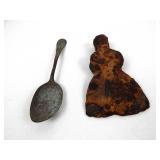 Vintage Axe Head & WW1 German Erzatz Spoon
