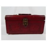 Vintage Hand-Tooled Leather Train Case