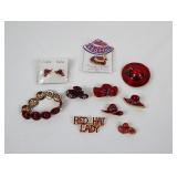 Vintage Ladies 'Red Hat' Jewelry Collection