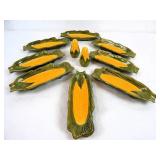 Vintage Ceramic Corn On The Cob Holder Dishes