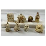 (8) Harmony Kingdom Box Figures Rabbits.