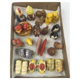 Lot of Various Vtg Chalkware Salt and Pepper #1