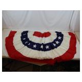 American Flag Pleated Fan Bunting. 3' x 6'
