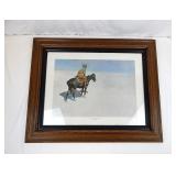 Framed Print by Frederic Remington Indian Scout
