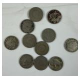 Lot of 11 Buffalo Nickels