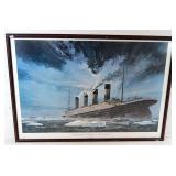 Vtg Maiden Voyage of Titanic Chris Mayger Print