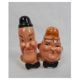 Vtg Beswick Laurel & Hardy Salt-Pepper Set