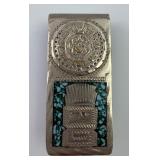 Vintage Sterling Silver Mexican Money Clip 31.66g
